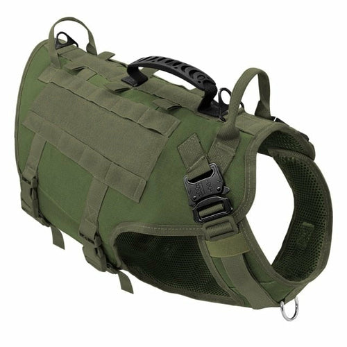 Durable Nylon Dog Harness Tactical Military Working Dog Vest No Pull