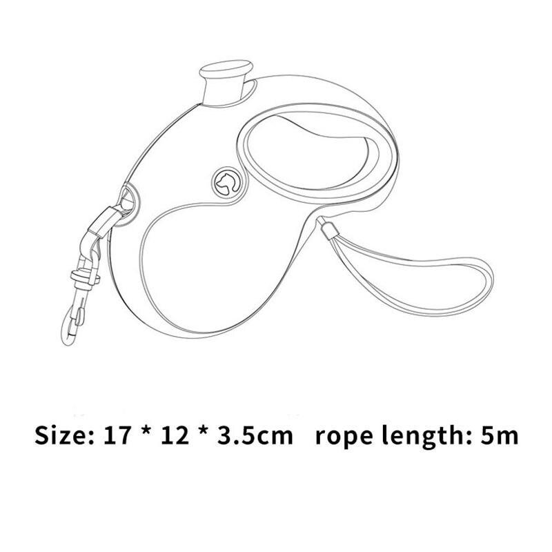 Retractable Pet Dog Automatic Roulette Leash 5M Reflective Traction